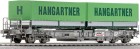 66595 Roco Flat car with two interchangeble flat beds "HANGARTNER"